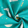 Decor Fabric Half Panama Cute Dinosaurs – aqua blue/white,  thumbnail number 3