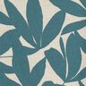 Decor Fabric Half Panama plain leaves – ocean blue/natural,  thumbnail number 5