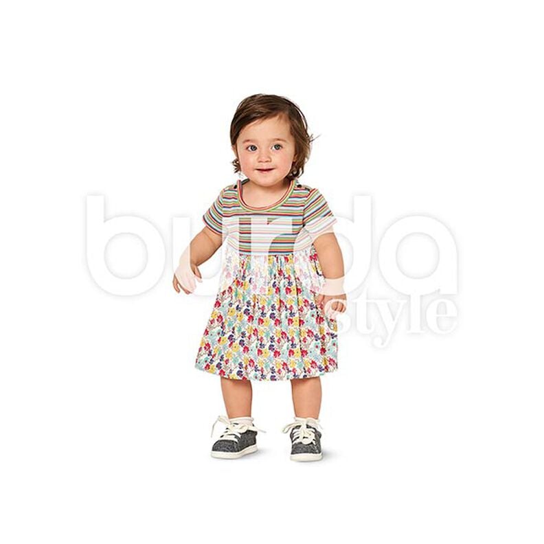 Baby-Dress with Bodysuit | Bodysuit, Burda 9347 | 62 - 92,  image number 6