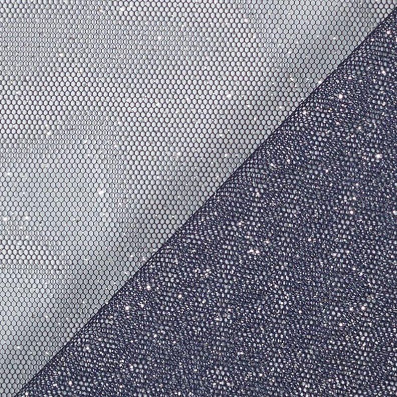 Royal Glitter Tulle – navy blue/silver,  image number 4
