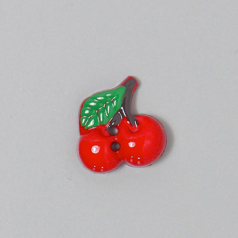 Plastic button, cherry 48,  image number 1