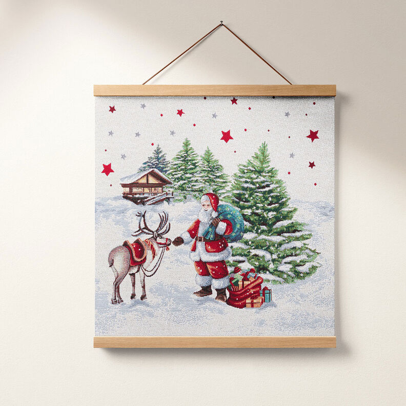 Panel Tapestry Fabric Lurex Santa – offwhite, image number 6