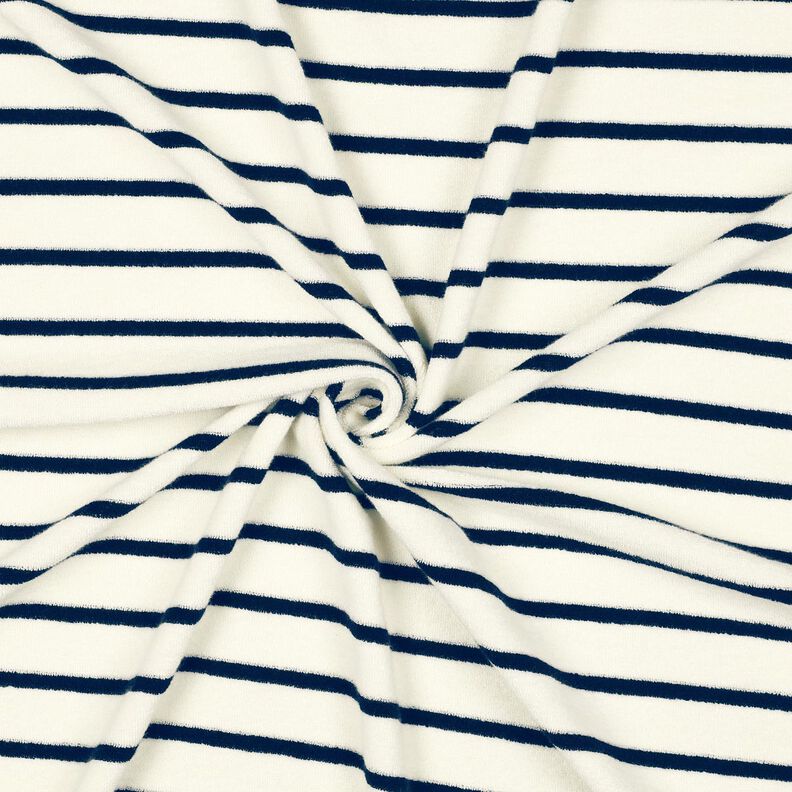 terry cloth jersey Stripes – ivory/midnight blue,  image number 3