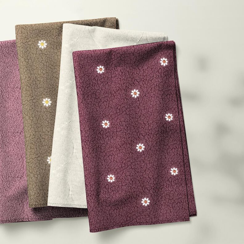 Faux Fur Heart Pattern | Poppy Fabrics – dark dusky pink, image number 7