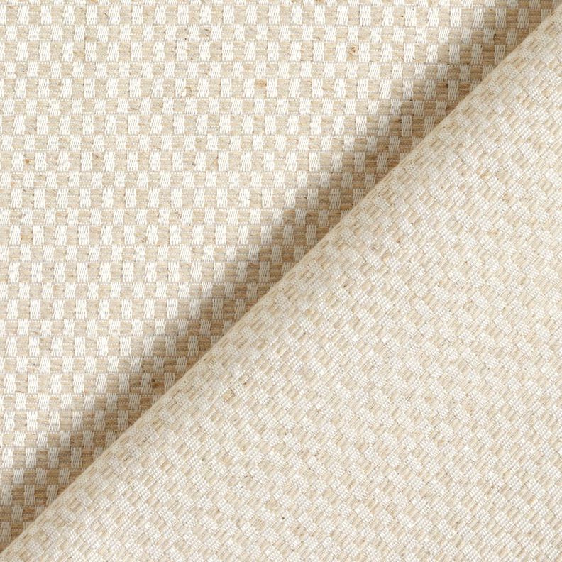 Decor Fabric Jacquard small chequered design &ndash; natural,  image number 3
