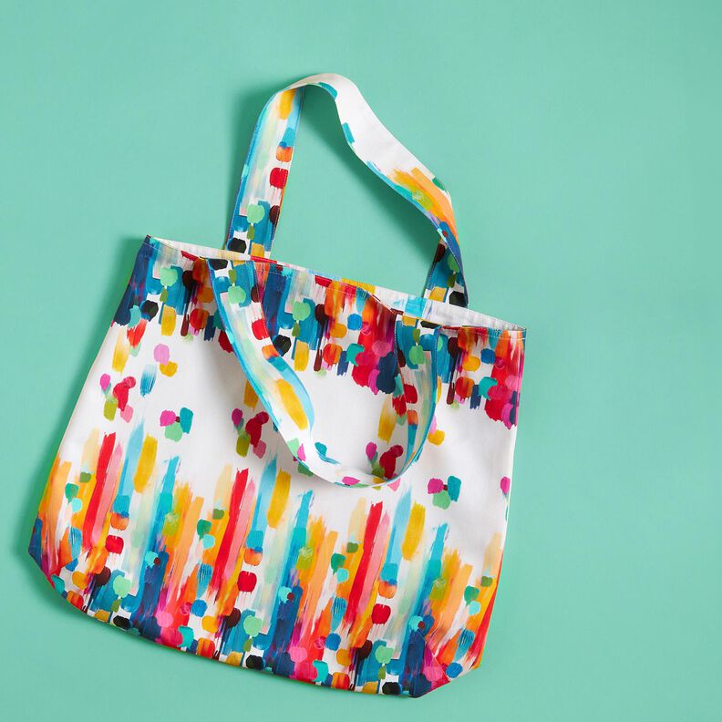Bags Panel Canvas colourful brush dots – white, image number 7