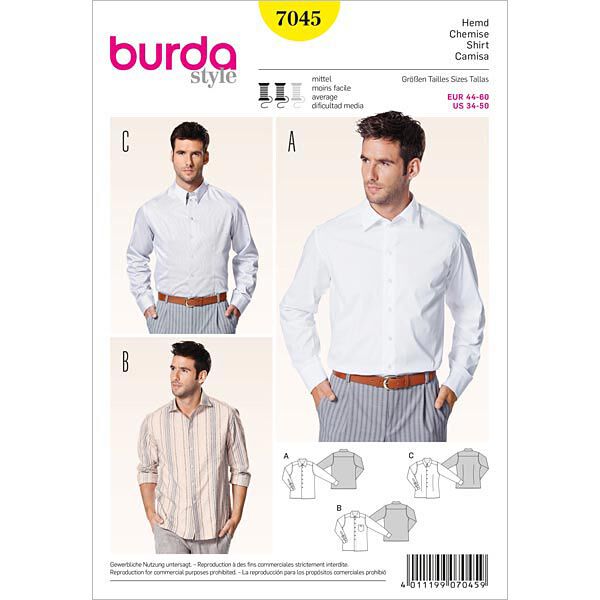 Men’s shirt, Burda 7045,  image number 1