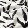 Decor Fabric Half Panama minimalist leaves – black/ivory,  thumbnail number 2