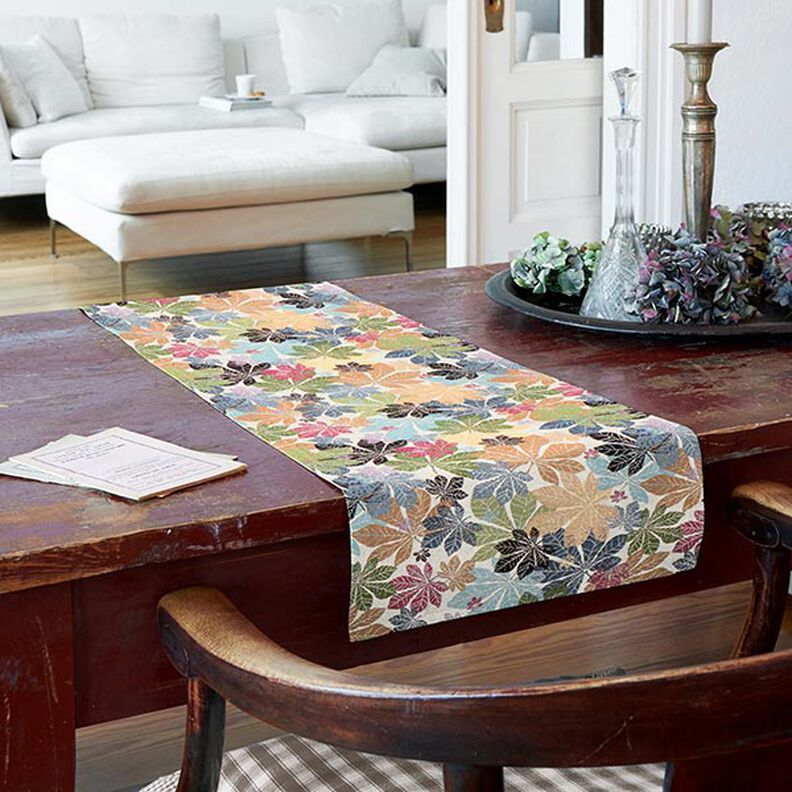 Jacquard Gobelin Leaves – offwhite, image number 6