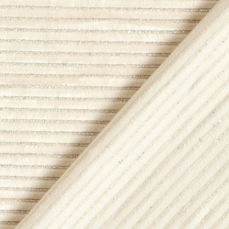 Nicky Velour Glitter Stripes – light beige/metallic silver, image number 4