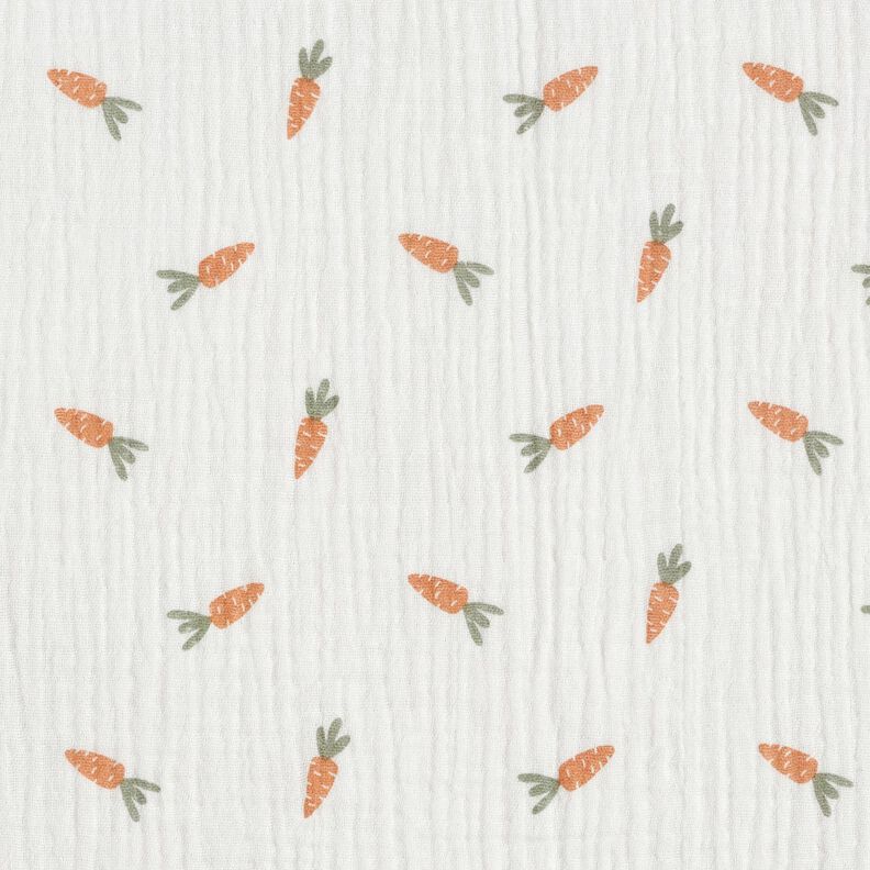 Double Gauze/Muslin small carrots – offwhite, image number 1