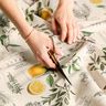 Decor Fabric Half Panama kitchen herbs – natural/yellow,  thumbnail number 6