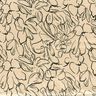 Stretch velour flower sketches – sand/black,  thumbnail number 1