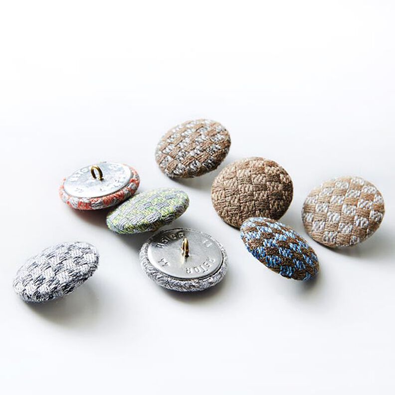Covered Button - Outdoor Decor Fabric Agora Senda - grey,  image number 3