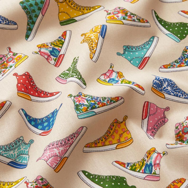 Cotton Cretonne colourful trainers – light beige, image number 2