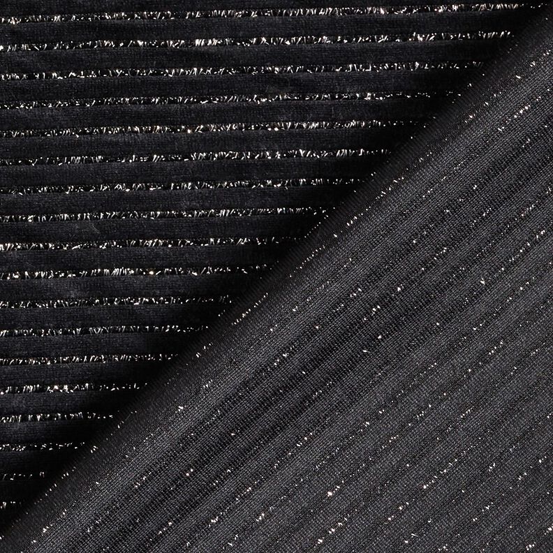 Nicky Velour Glitter Stripes – black/metallic silver, image number 4