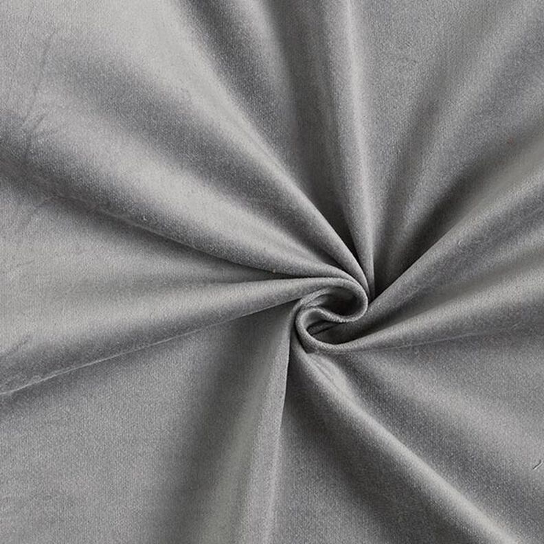 Stretch Velvet Plain Baby Cord – grey,  image number 1