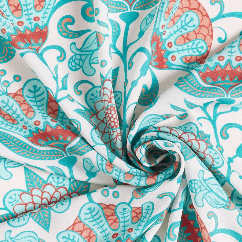 Viscose Voile Ibiza Flowers – light beige, image number 3