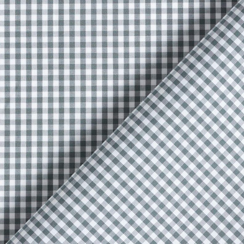 Cotton poplin gingham check – grey/white,  image number 4