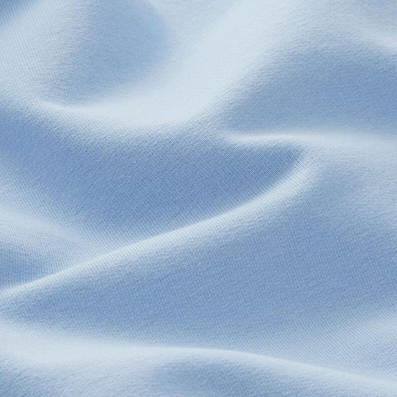 Light Cotton Sweatshirt Fabric Plain – light blue,  image number 4