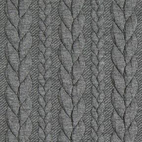 Cabled Cloque Jacquard Jersey – dark grey, 