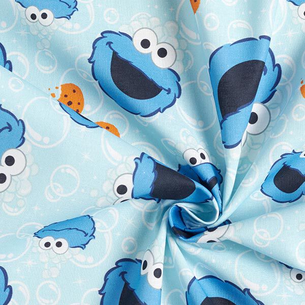 Cookie Monster Cretonne Decor Fabric | CPLG – baby blue/royal blue,  image number 3