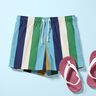 Cotton Poplin Stripes – blue/green,  thumbnail number 5