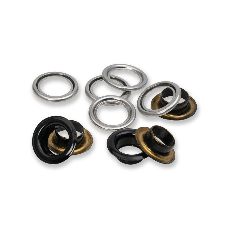 Eyelets with washers [20 pieces | Ø 11 mm] | Prym – black/metallic silver,  image number 2