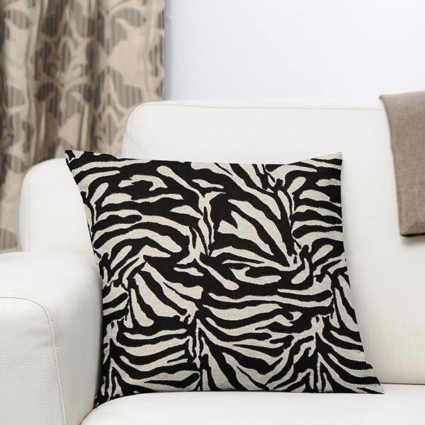Zebra Tapestry Jacquard – black/white,  image number 5