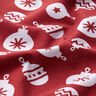 Christmas Tree Baubles Cotton Jersey – carmine,  thumbnail number 2