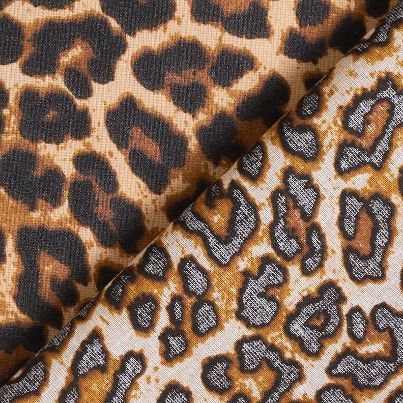 Coated Cotton fine leopard print – brown/black, image number 4