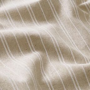 Decor Fabric Half Panama fine stripes – natural/white, 