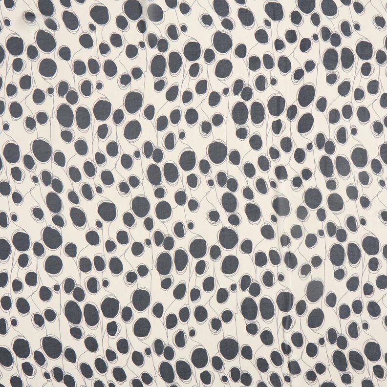 Chiffon abstract circles – white/black,  image number 1