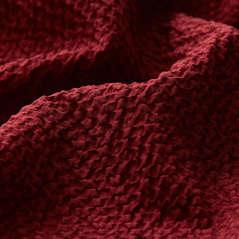 Plain Lightweight Cloque – burgundy,  image number 2