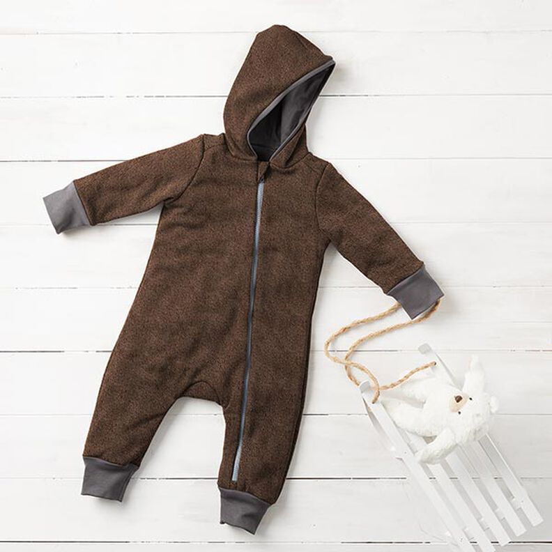 Faux Fur Teddy Fabric – chocolate,  image number 4