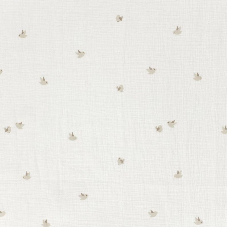 Double Gauze/Muslin little birds – offwhite/natural,  image number 1