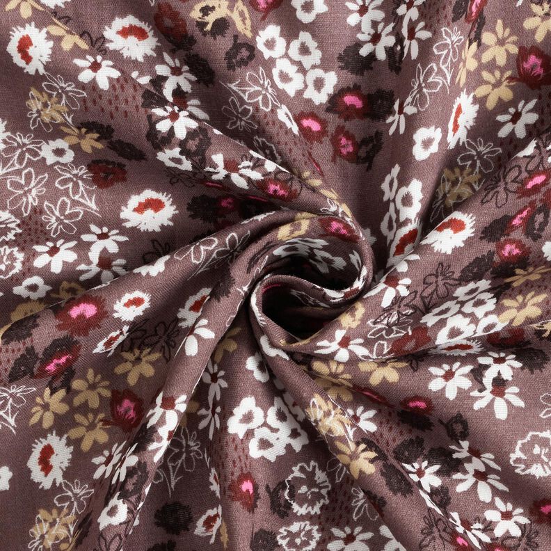 Muslin dreamy flower meadow, smooth – chocolate,  image number 4