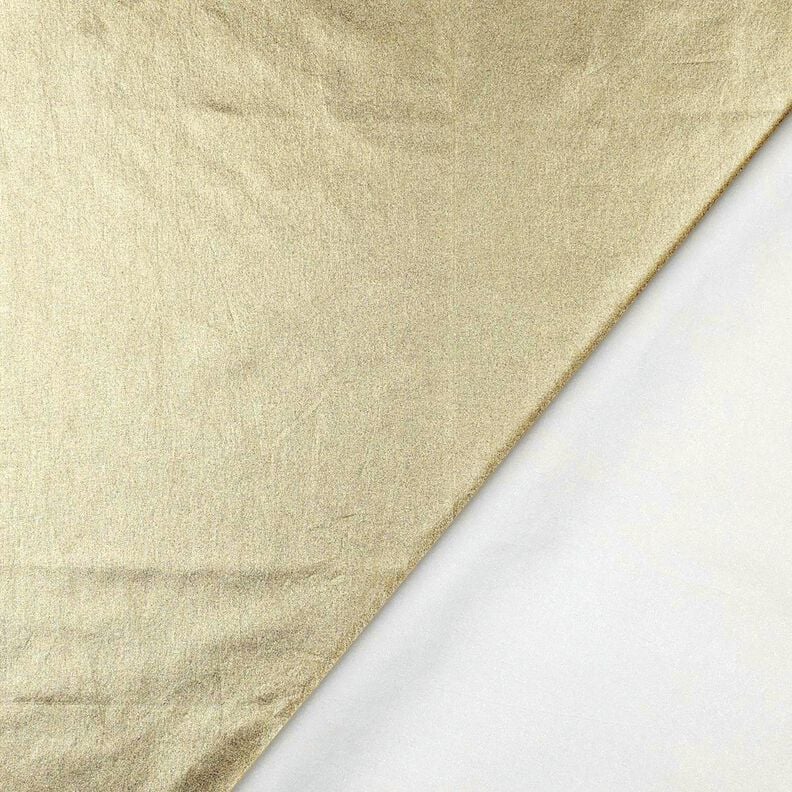 Cotton Poplin Foil-finished Plain – metallic gold, image number 3