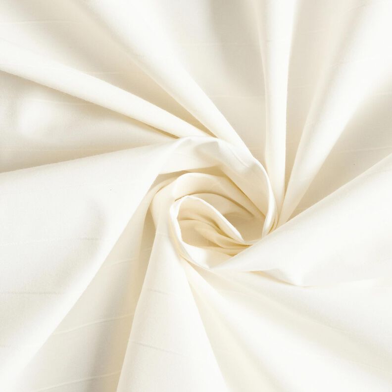 Striped viscose blend shirt fabric – white, image number 1
