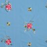 Cotton Poplin Embroidered bouquets – brilliant blue/berry,  thumbnail number 1