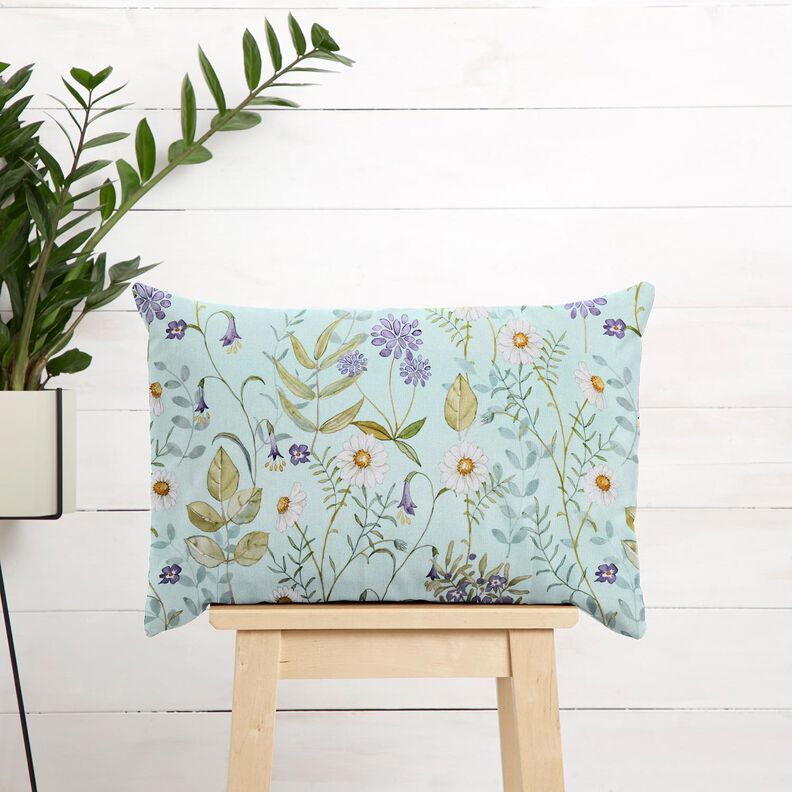 Cotton Poplin wildflowers – pale mint/lavender,  image number 6