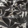 Decor Fabric Half Panama plain leaves – black/natural,  thumbnail number 2