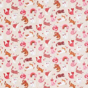 Coated Cotton playful kittens – rosé, 