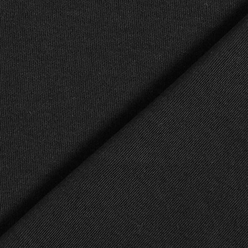 GOTS Plain Interlock Jersey – black,  image number 3