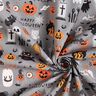 Cotton Poplin Happy Halloween – elephant grey/light orange,  thumbnail number 3