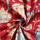 Decor Fabric Canvas Oriental Flower Print – carmine,  thumbnail number 3