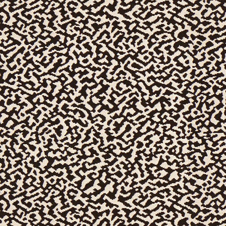 Large Abstract Leopard Print Jacquard Furnishing Fabric – black/sand,  image number 1