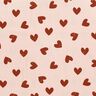 Cotton Jersey big hearts – rosé/dark dusky pink,  thumbnail number 1