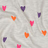 Cotton Jersey neon hearts | by Poppy – natural/neon orange,  thumbnail number 2