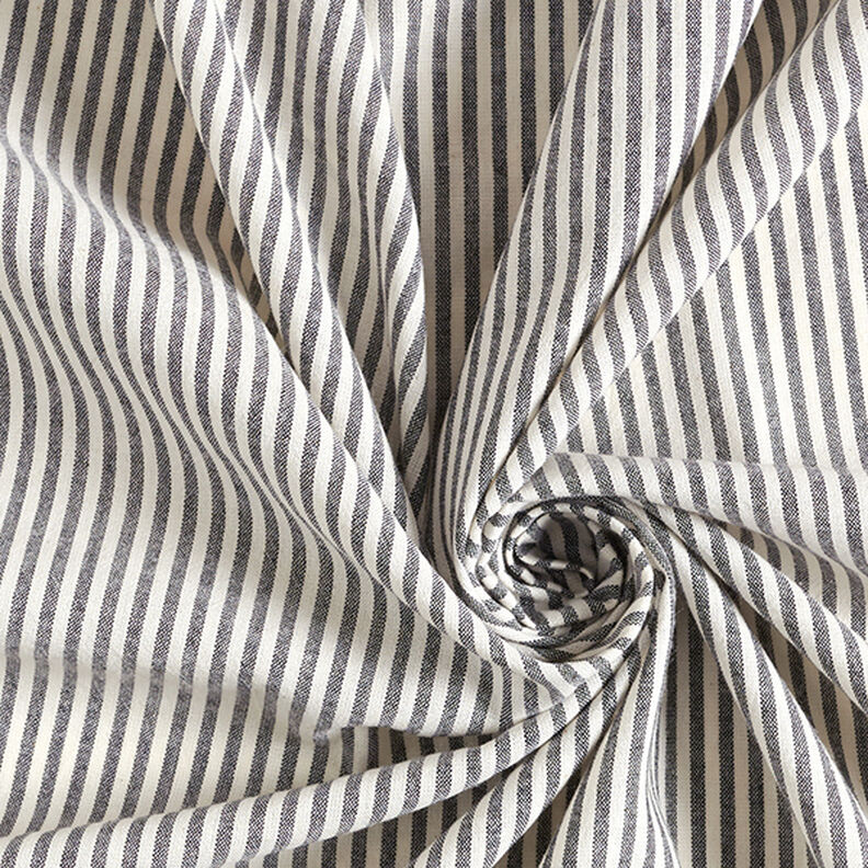 Cotton Viscose Blend stripes – black/offwhite,  image number 3
